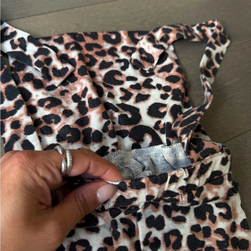 Leopard Print Flared Overalls - Picture 11 of 11